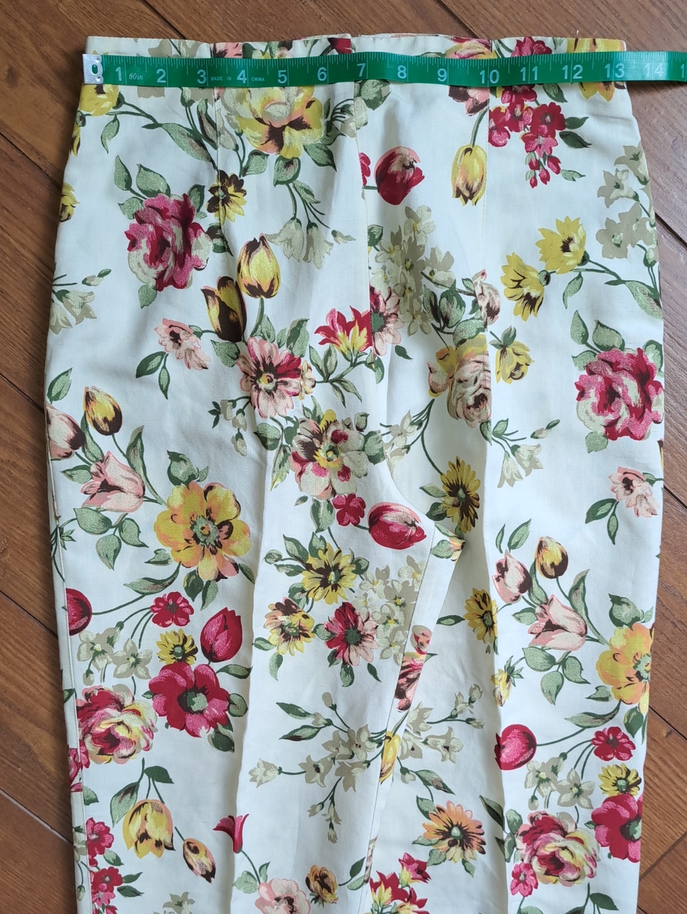 MAX&Co. Active Floral Linen Blend Trousers IT 42 US 2 Made in Italy - Picture 8 of 11